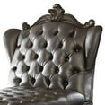 thumbnail image 4 of ACME Versailles Faux Leather Tufted Chaise Lounge in Silver and Antique Platinum, 4 of 6