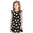 thumbnail image 1 of Balery Daisies Flowers Camisón de princesa para niñas, pijama de algodón con mangas abullonadas, suave y bonito.-XX-Large, 1 of 6