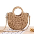 thumbnail image 3 of Handwoven Women Straw Handbag Strap Hobo Bag Handmade Purse, 3 of 8