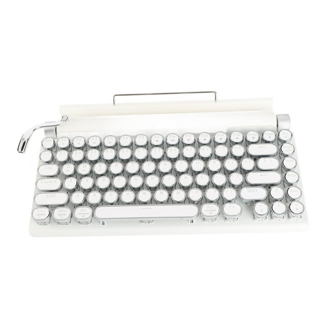 Mechanical Keyboard with Knob Control, Round Keycaps, Blue Switch - Triple Modes, Widely Compatible, Multifunctional, Ergonomic