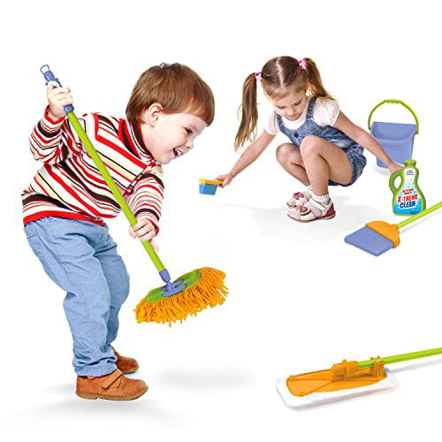 Kids Play Cleaner Housework Toys Set Children Sweep Cleaning Educational Games