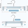 thumbnail image 3 of Set Of 10 Skirt Holder Hangers, Hangers For Trousers, With 2 Non-slip And Adjustable Clips, For Hanging Trousers, Socks, Skirts - Very Light Blue, 3 of 5