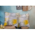 thumbnail image 5 of Yellow Grey Throw Pillow Covers Modern Home Art Decor,20 X 20 Inches Set of 2 Pillow Cases Decorative,Abstract Oil Painting Pillowcases for Bedroom,Living Room,Cushion Couch Sofa, 5 of 6
