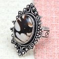 thumbnail image 6 of Peanut Wood Jasper Gemstone Handmade Unisex 925 Silver Jewelry Ring"8", 6 of 8