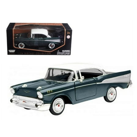 1957 Chevrolet Bel Air Green 1/24 Diecast Model Car by Motormax