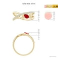 thumbnail image 4 of ANGARA Natural Criss Cross Pear Shaped Ruby Ring with Diamond Accents in 14K Yellow Gold for Women (Size-5x3mm) | July Birthstone, Birthday, Anniversary, Jewelry Gift for Women | Natural Ruby Ring, 4 of 9