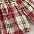 thumbnail image 6 of Qiylii Baby Girl Off Shoulder Plaid Crop Tops High Waist A-Lined Dress Headband, 6 of 8