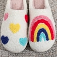 thumbnail image 5 of SAWOBUUN Cartoon Slippers for Womens Mens Cute Fuzzy Plush Warm Cozy Fluffy House Shoes Indoor Outdoor Bedroom Slippers, 5 of 8