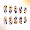 thumbnail image 6 of 24pcs Press On Nails Short Almond Thanksgiving False Nails Stick on Nails Manicure Fall Nails Art for Elegant Women, 6 of 8