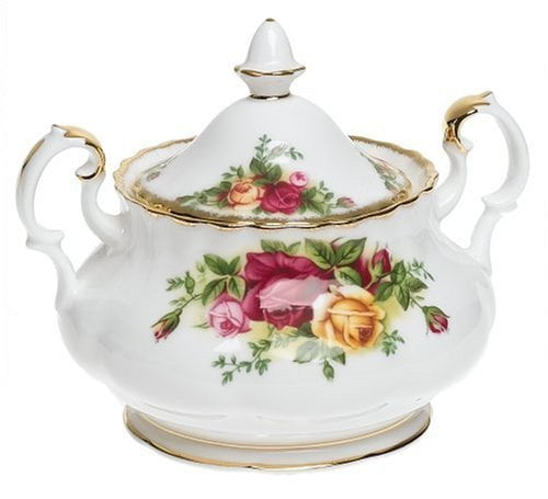 Mostly White with Multicolored Floral Print Royal Albert Old Country Roses 3 Piece Set 8 
