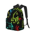 thumbnail image 2 of Daiia Play Game Start School Backpack for Men Women, Unisex Large Waterproof Bookbag Schoolbag Casual Daypack for High School/College/Teens/Travel/Work Black, 2 of 8