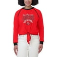 thumbnail image 4 of Women's WEAR by Erin Andrews Scarlet/Black San Francisco 49ers Tie-Front Long Sleeve Top, 4 of 4