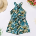 thumbnail image 6 of FYMNSI Mommy and Me Summer Short Romper Outfits Sleeveless Belted Casual Jumpsuit Overall for Beach Holiday Photo Shoot Blue (Baby 12-18M), 6 of 10