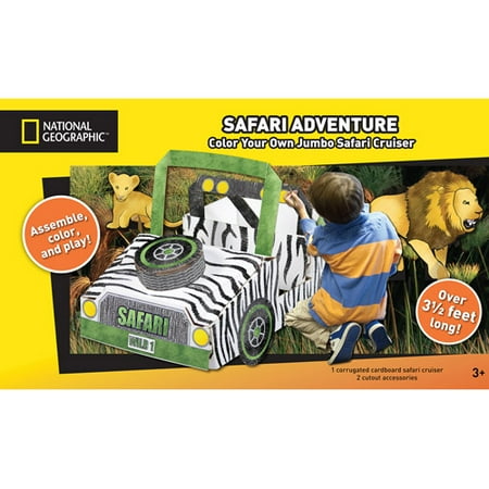 National Geographic 3.5ft. Tall Corrugated Cardboard Safari Cruiser