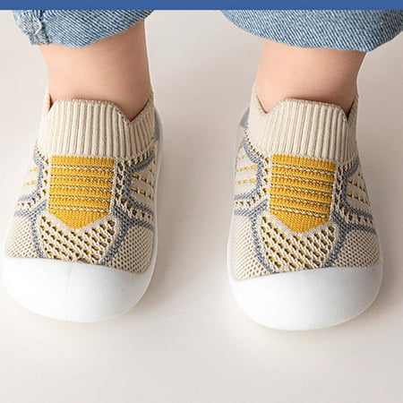 

CaComMARK PI Baby Spring New Baby Knit Indoor Floor Single Shoes Non-slip Breathable Sweat Toddler Shoes todays daily deals clearance