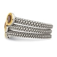 thumbnail image 3 of Shey Couture Sterling Silver Gold-tone Flash Gold-plated Antiqued Round Bezel .30Garnet/.20Citrine/.20Smoky Quartz 3 Stackable Rings, 3 of 6