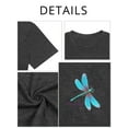thumbnail image 6 of XCHQRTI Women's Dragonfly Tee Shirts Plus Size Graphic Tshirts Flower Oversized Tops with Dragonflies Short Sleeve, 6 of 6