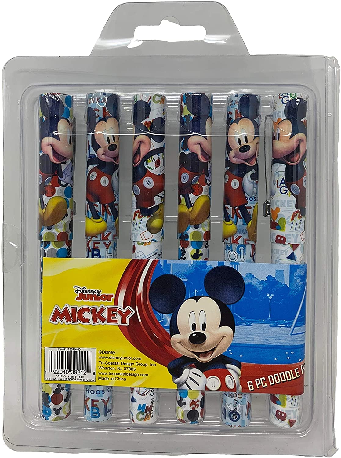 Disney Mickey Mouse 6pk Pen in Clamshell