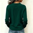 thumbnail image 2 of SBYOJLPB Women V-Neck Tops Long Sleeve Solid Color Fall Winter Knit Sweaters Casual Pullover Top, 2 of 9
