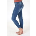 thumbnail image 2 of Grace in LA Jeans Women's Unfinished Hem Light Wash Junior Fit Skinny Stretch Jeans (25), 2 of 4