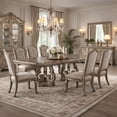 thumbnail image 5 of Wooden Extendable Dining Table With Double Pedestal Base, Silver, 5 of 11