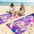 thumbnail image 5 of Personalized Beach Towel for Kids & Adults with NAME 400GSM Custom 100% Microfiber Pool Towel Ultra Absorbent Super Soft Towel Personalized Gift for Women Men, 5 of 8