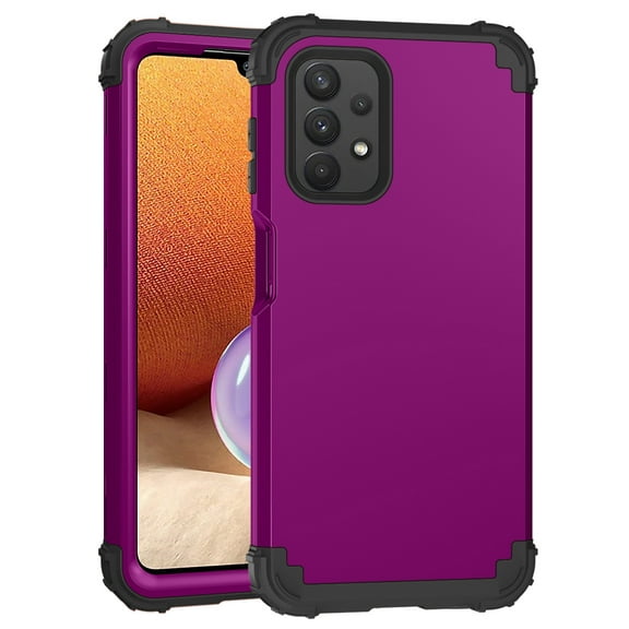 Samsung Galaxy A12 Case, Dual Layer Slim Heavy Duty Hybrid Rugged Shockproof Anti-Scratch Protective Back Phone Cover