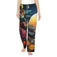 thumbnail image 2 of Lsque Sunset Floral Fantasy Landscape Print Women's Pajama Pants, Lounge Pant - Comfortable Home Wear,Elastic Waistband, Stylish Design-Small, 2 of 9