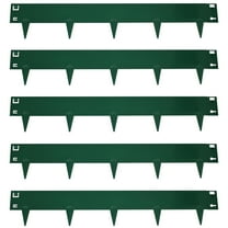 Sunnydaze 7" x 42" Green Steel Landscape Edging Border (5 Pack)