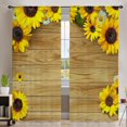 thumbnail image 1 of 2 Pack Sunflower Curtains for Bedroom 52x84 inch - Sunflower Kitchen Decor and Spring Decorations for The Home, Yellow Kitchen Curtains and Valances Set, 1 of 5