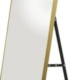 thumbnail image 4 of CosmoLiving by Cosmopolitan 26" x 65" Gold Metal Floor Mirror with Stand, 4 of 8