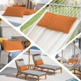 thumbnail image 5 of Orange Morocco Throw Pillow Cover, Pillowcase Protectors with Zipper, Breathable Decorative Lumbar Pillow Case Cover, Geometric Leaf Diamond Lattice Abstract Pillow Shams for Couch Sofa 16x24Inch, 5 of 8