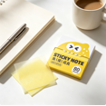 thumbnail image 4 of Translucent Glitter Sticky Notes, 80 Sheets Transparent Self Stick Notepads, 3.1X3.1 Inch Pull Out Memo Pads For Classroom & Home Organizing (Lemon), 4 of 5