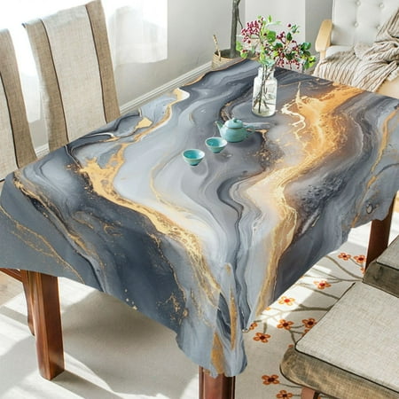 

WOBOGO Gray Gilt Pattern Square Tablecloth 60×60in Polyester Fabric Tablecloth Washable Dust Resistant Wrinkle Resistant