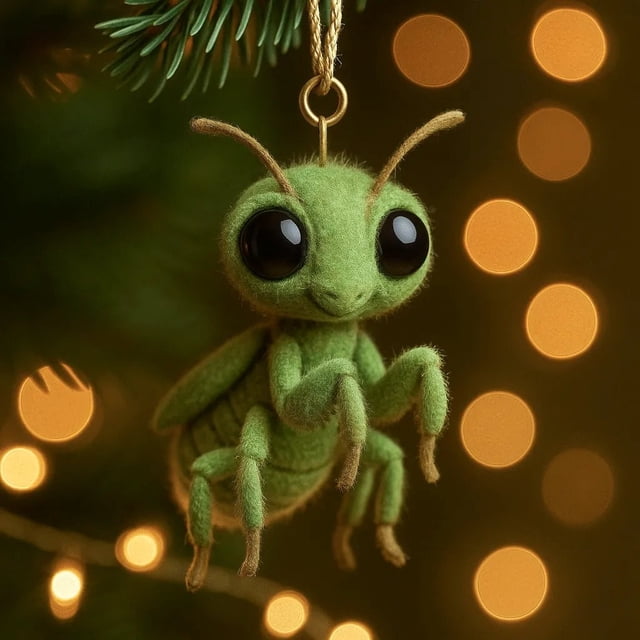 Cadeaux pour Amis Amis Insectes 2D Ornements de Noël Amateurs d'Insectes