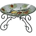 thumbnail image 3 of Continental Art Center CAC3004280 18 in. Three Cardinals & Pine Cones Glass Plate, 3 of 5