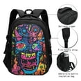 thumbnail image 2 of Hirioo Neon Graffiti Urban Art for Travel Laptop Backpack with USB Charging Port for Men and Women, 2 of 7