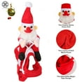 thumbnail image 5 of Luxtrada Dog Santa Claus Riding Christmas Costume Funny Pet Cowboy Rider Horse Designed Dogs Cats Outfit Clothes Apparel Party Dress up Clothing Christmas Halloween (Size,M), 5 of 8
