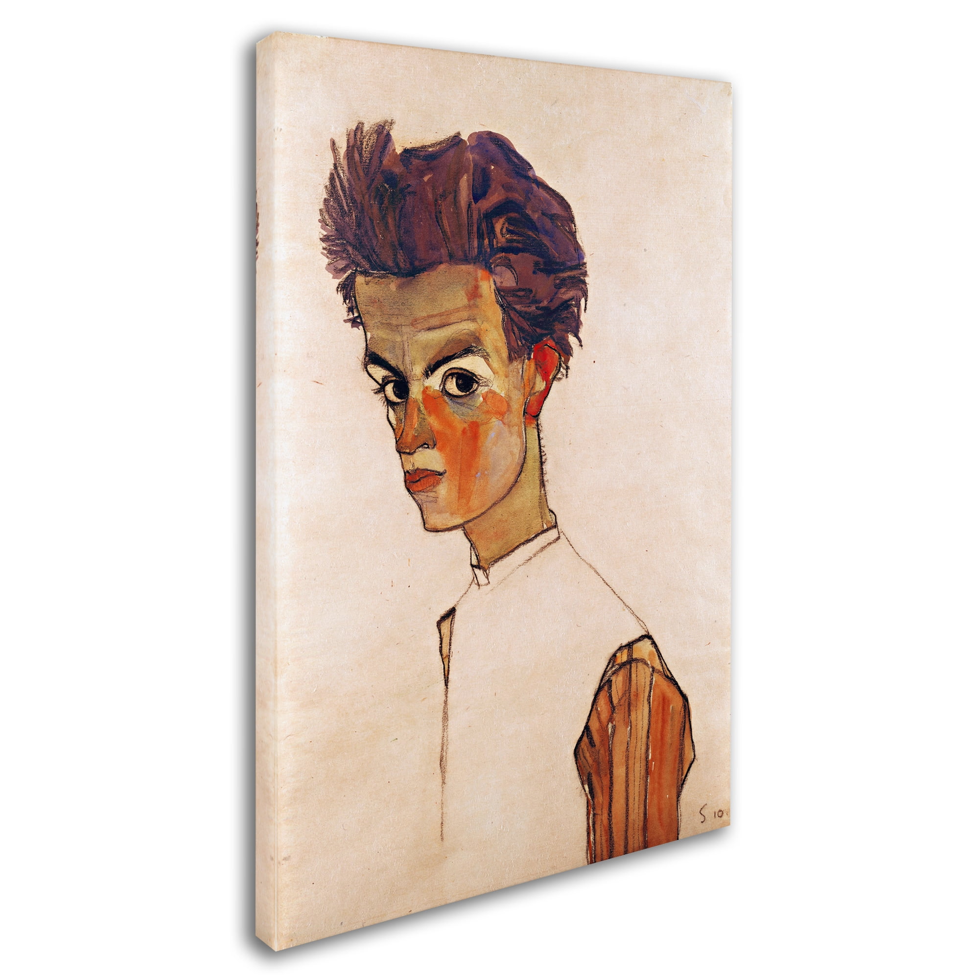 Free Shipping! Trademark Fine Art Egon Schiele Self Portrait