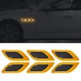 thumbnail image 1 of TOMALL 6Pcs 3D Strong Reflective Stripe Sticker for Car Fender Hood Bumper High-Intensity Night Visibility Reflective Decal Safety Warning Diamond Grade Carbon Fiber Universal for Car SUV (Orange), 1 of 4