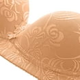 thumbnail image 5 of ATOYSOY Cotton Plus Size Everyday Bra Lace Splicing Breathable Push Up Underwear Wireless Workout Support Full Coverage Bra Girls Teens Smoothing Comfy Bra Orange, 5 of 7