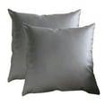 2pc Leather Cushion Covers Throw Pillowcase Sofa Home Solid Color Throw