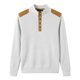 thumbnail image 5 of Camisetas de Verano de Manga Larga para Hombres Cuello de Pie Bloque de Color Botón Parchado Blusa Casual, Nylon Suave Spandex, 5 of 5