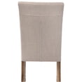 thumbnail image 4 of JERFIT Cream Linen Upholstered Side Chairs, Set of 2, Weathered Oak Finish Parson Dining Chairs with Nailhead Trim for Kitchen and Dining Room, 4 of 6