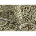 thumbnail image 4 of Ambesonne Animal Print Quilted Coverlet 3 Pcs, Savannah Theme Circles, King Size, Beige and Brown, 4 of 5