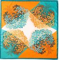 thumbnail image 2 of UJNDER Women's Silk-like Satin Handkerchief Square Scarf Elegant Versatile Styling Wrap with Soft Shine for Adult Daily Wear Scarf for Women,Green_002,One Size, 2 of 6