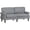Light Gray, variant on HOMCOM Mid Back Loveseat with Wood Leg 2 Seater Sofa Couch, Dark Grey