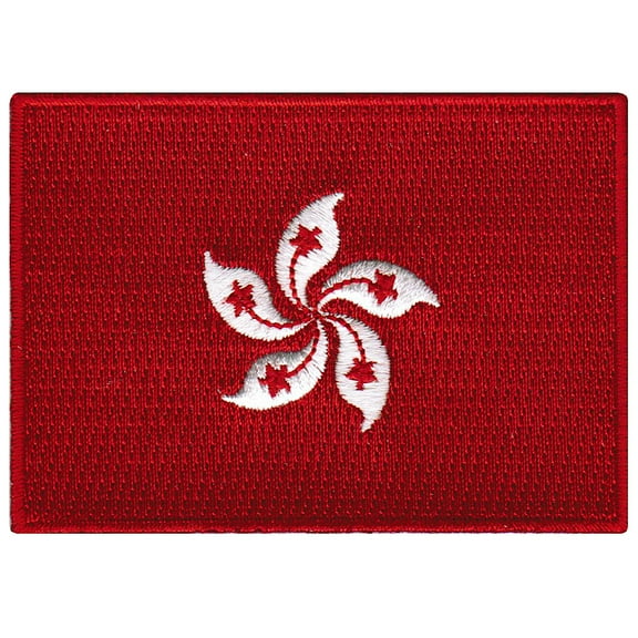 Hong Kong Flag Embroidered Iron-on Patch