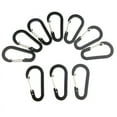 thumbnail image 1 of 10Pcs Aluminum Carabiner Clip Snap Hook Spring Loaded Carabina Black, 1 of 6