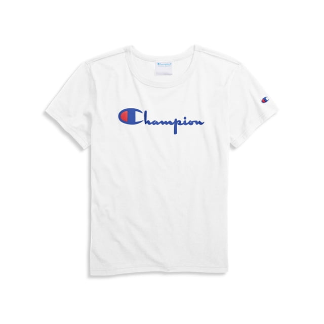 Champion Life Womens Original Tee, XXL, Flocked White
